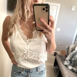 White satin top